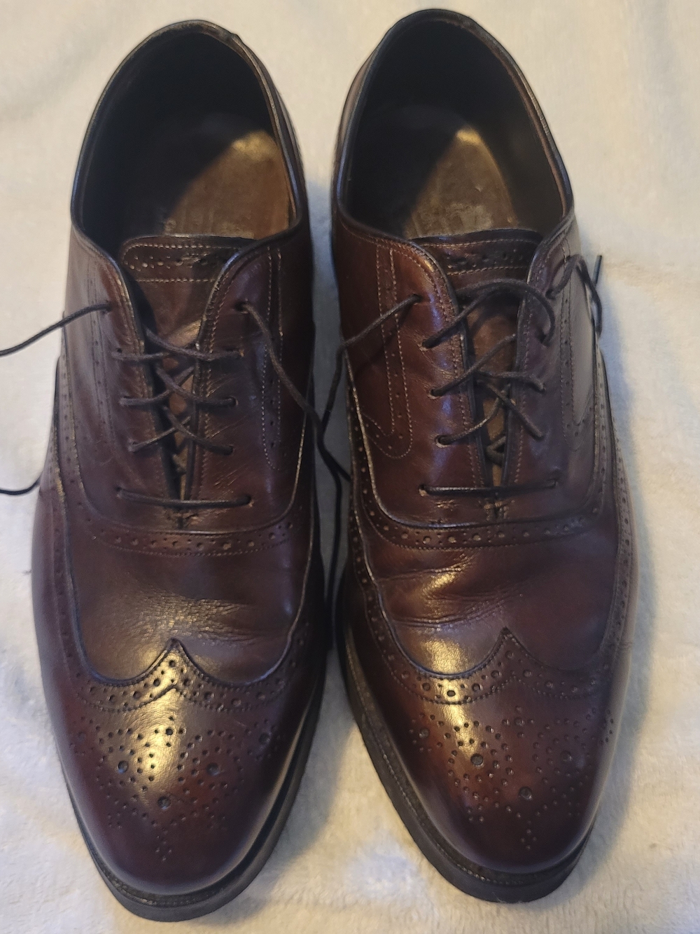 Men's Dark Brown Leather Brogue Oxfords